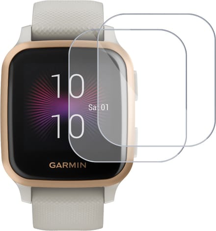 2x Screenprotector geschikt voor Garmin Venu Sq - Folie Screen Protector geschikt voor Garmin Venu Sq