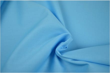 Katoen stof - Per meter - 1 meter - Poplin katoen uni - Aqua blauw