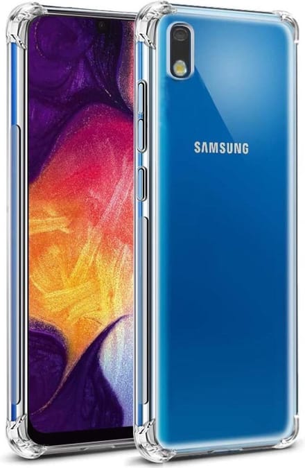 Shockproof Flexibele achterkant Silicone hoesje transparant Geschikt voor: Samsung Galaxy A10