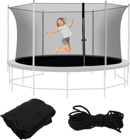 Trampolinenet Vervangend Veiligheidsnet voor Grondtrampoline 244, 305 en 366 cm