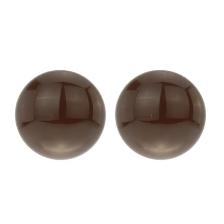 Behave - Oorknop Dames - Donker Bruin - Basic Oorbel - Diameter 1,7 cm
