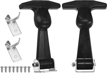 Set van 2 elastische rubberen doppen met flexibele sluitingen en T-handgreep voor bevestiging