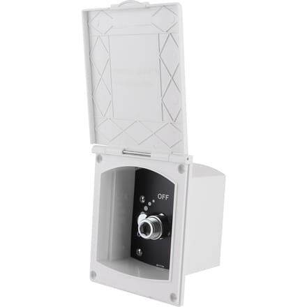 1 2 inch RV Buiten Douchebox Inlaat en Uitlaat Interface Wit voor Caravan RV Boot Camper Zonder Doucheslang Hoofd white