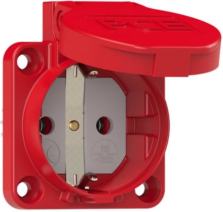 PCE 105-0rw Aanbouwcontactdoos IP44 Rood