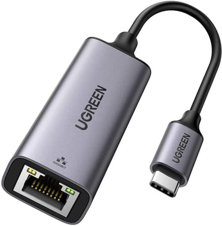 Ugreen - externe - netwerkkaart RJ45 - USB Type C - (1000 - Mbps / 1 - Gbps) - Gigabit - Ethernet - grijs - (CM199)