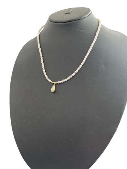 N3 Collecties 925 Zilver Parel Ketting met Hanger