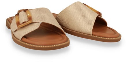 Sandalen met leren uitstraling en sierelement dames s.Oliver