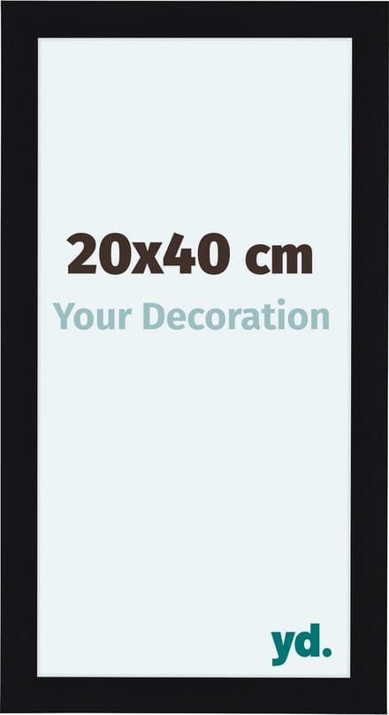 Your Decoration - Fotolijst 20x40 cm - MDF - Zwart Hoogglans - Como