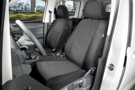 Walser Hoes Performer van 100% polyester compatibel met VW Caddy V - 1 enkele stoelhoes
