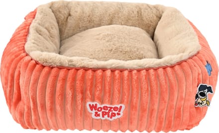 Woezel & Pip divan corduroy vierkant roze 40cm