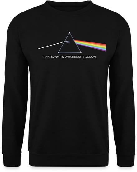 Pink Floyd Belettering The Dark Side Of The Moon Sweater Heren