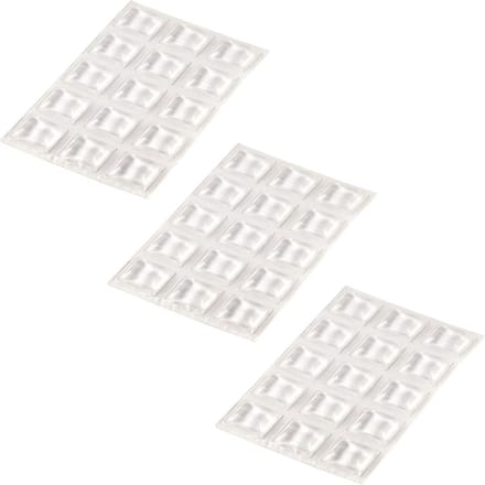 Rubberen Buffer Transparant 45 Stuks Klein Vierkant Zelfklevend 13 x 13 x H3.1 mm Geluid- en Slipstopper Elastische Buffer Beschermer Deurbuffer