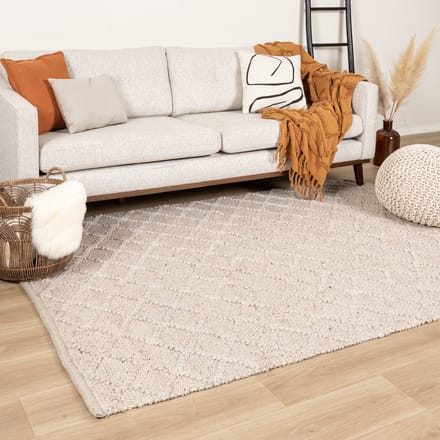 Studio Clarice Wol gevlochten vloerkleed - Knit Beige | Top kwaliteit - 140x200cm