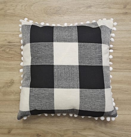 Sierkussen 43x43 cm -Zwart/Grijs/Wit