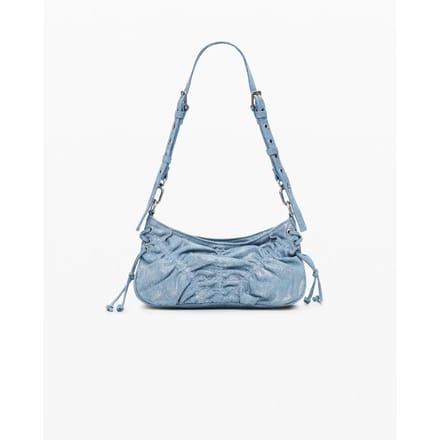 Desigual schoudertas Gathered Denim Across Body Bag Space Blue Lichtblauw