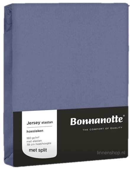 Bonnanotte Hoeslaken Split(topper) Jersey Elastan Denim 180/200x200/220