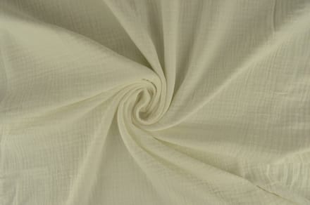 10 meter double gauze - Gebroken wit - 100% katoen