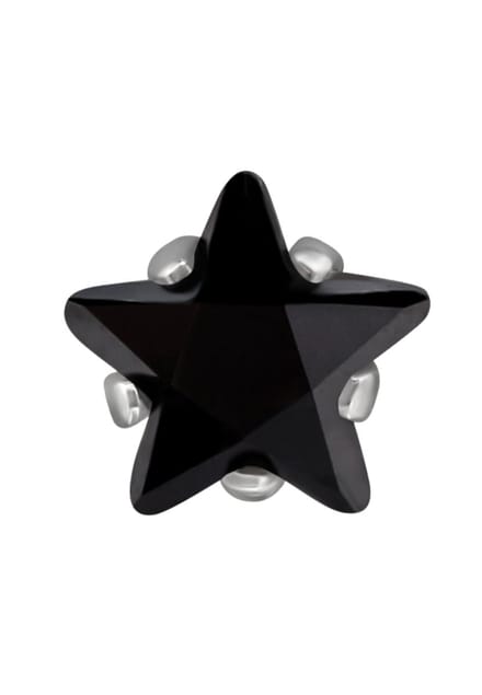 6 mm Stern-Oorbellen aus Edelstahl mit Zirkonia