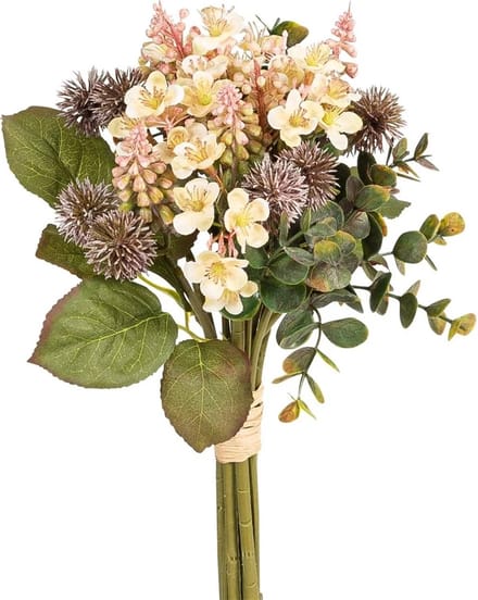 Bosje wilde bloemen crème kleur Ø14x28cm