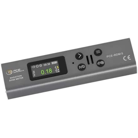 PCE Instruments PCE-RDM 5 Geiger-Müller-buis Straling: Gamma, Röntgen, Bèta Akoestisch signaal, Incl. dosimeter, Optisch signaal