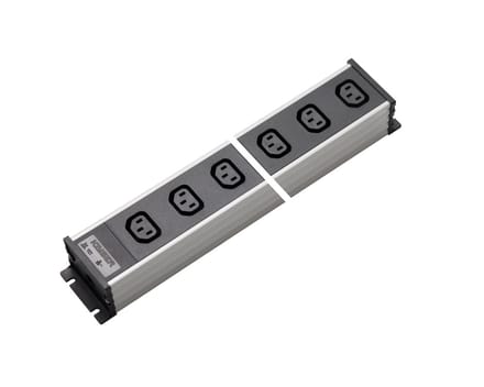 Martin Kaiser Power Strip 6-Weg IEC Stekkerdoos C13 70 Graden 10Amp - 1122/6l-sw [10 Stuks]