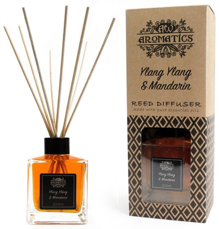 AW - geurstokjes - ylang ylang - mandarijn - geurverspreider - 200 ml - etherische olie