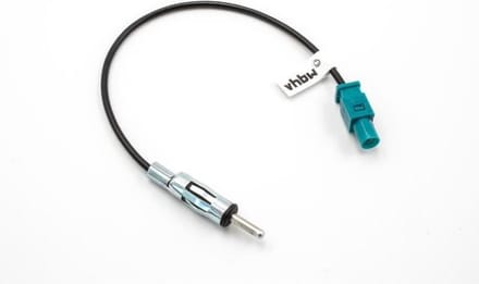 Fakra Z (m) - DIN (m) auto antenne adapter kabel - RG174 - 50 Ohm / zwart - 0,15 meter