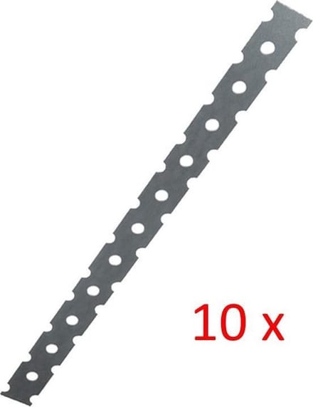 Lijmkoppelstrip - Verzinkt - 30 x 2.2 cm - 0.7 mm dik - 10 stuks