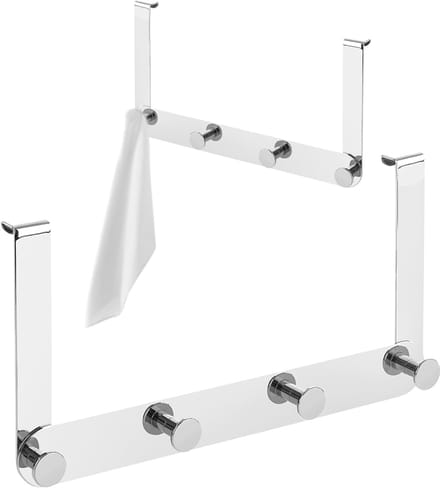Laveo Miri - Stalen Douchecabine Hanger - Vierdubbele Haak - Chroomafwerking