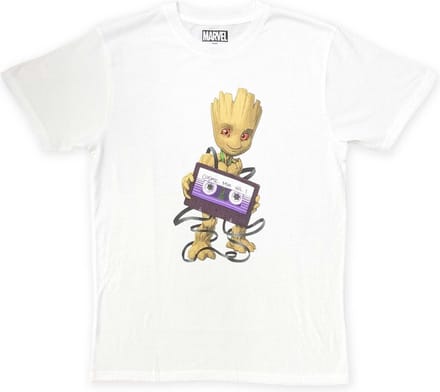 Marvel Guardians Of The Galaxy - Cosmic Tape Heren T-shirt - S - Wit