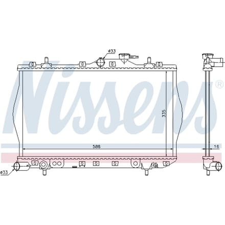 Radiator, motorkoeling NISSENS 622971