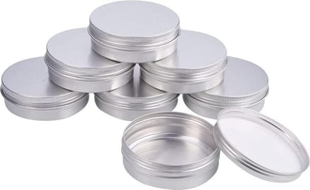 Blikjes 100ml Leeg 10 stuks met Schroefdeksel - Lege Blikjes Zilver