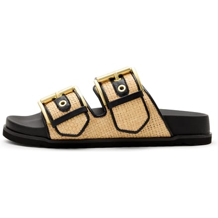 AllSaints Sian Raffia Sandal Natural/black Größe: 36 | Sandalen Outlet | Damen | Braun