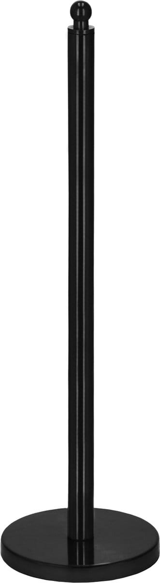 Springos Toiletrolhouder | Metaal | Zwart | 52 cm