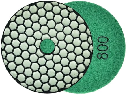 GEKO Diamant polijstpad - 100 mm - Droog gebruik - Klittenband bevestiging
