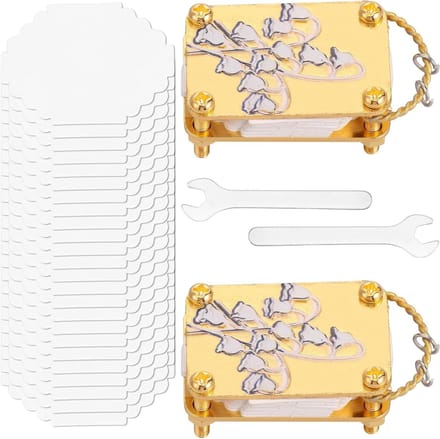 Metalen bloemenpers - Mini pers - Bloemen drogen - Stabiele constructie - 5x3.5 cm - Goud