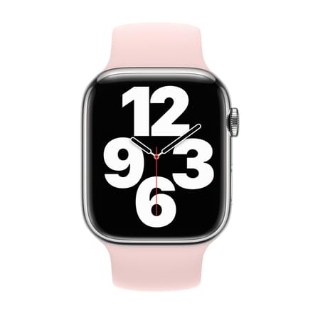 Apple Siliconen solobandje voor de Apple Watch | 38/40/41/42 mm - Maat 9 - Chalk Pink