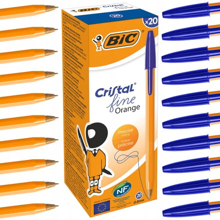 Bic Bureau Pennen Oranje Blauw 20-delige set