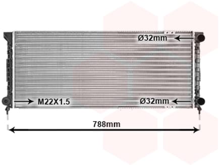 Van Wezel - RADIATOR VOOR VW PASSAT B3 1988-1993 353121253C