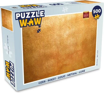 Puzzel IJzer - Roest print - Goud - Metaal - Luxe - Legpuzzel - Puzzel 500 stukjes