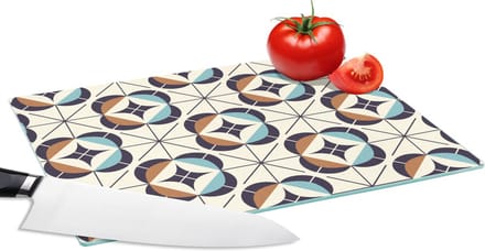 Glazen Snijplank - 28x20 - Retro - Design - Geometrie - Snijplanken Glas