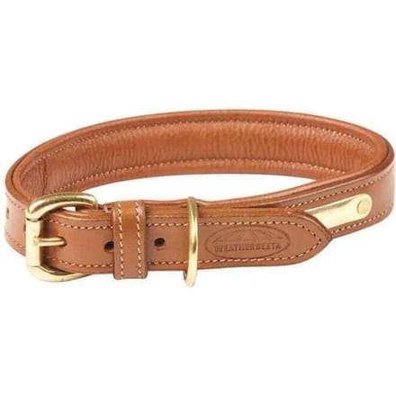 Gevoerde leren halsband Weatherbeeta