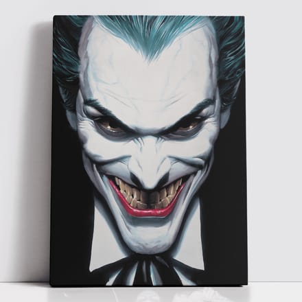 Decorsome x Batman Alex Ross - The Joker Face Rectangular Canvas - 20x30 inch