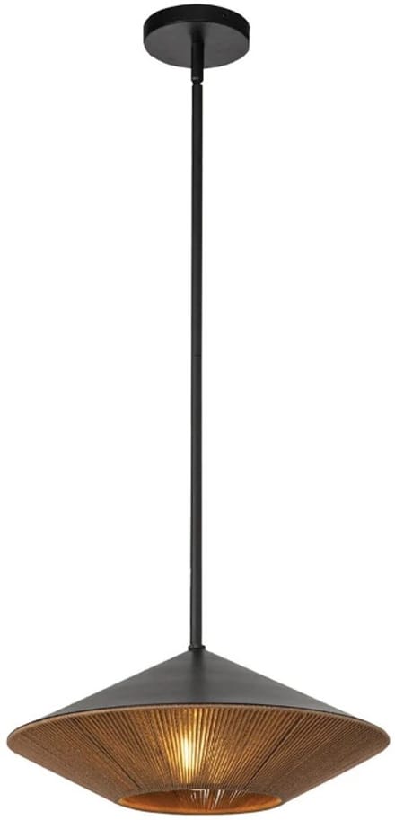 Alora Mood LED Hanglamp Daphne | 1X E27 Max 60W | Matte Black & Natural