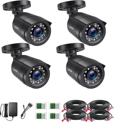 Beveiligingscamera Set met Kabel - HD Outdoor Security Camera Beveiligingscamera Set
