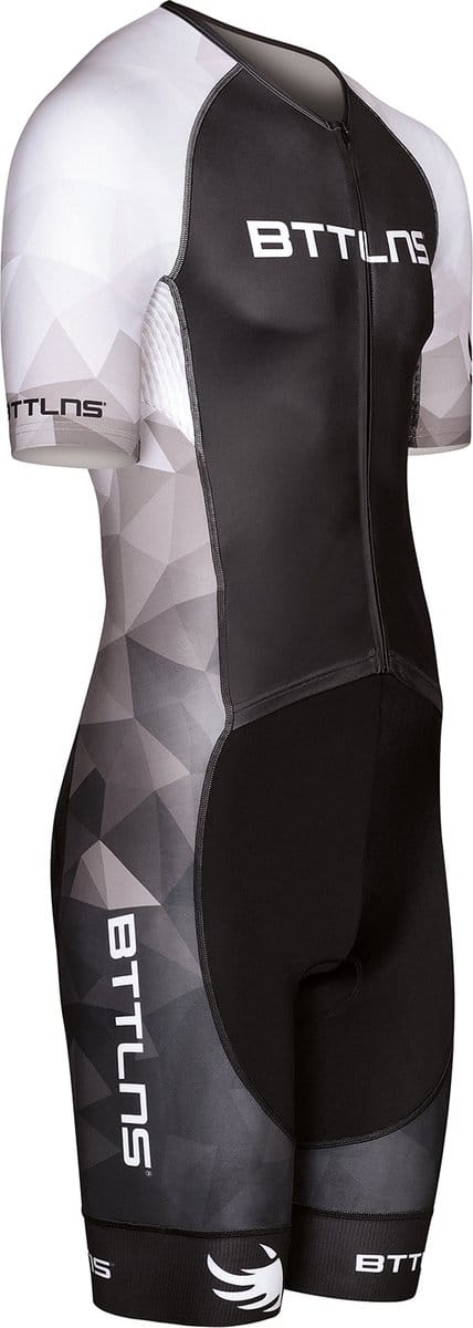 BTTLNS trisuit - triathlon pak - trisuit korte mouw heren - Typhon 2.0 SE - wit-zwart - M