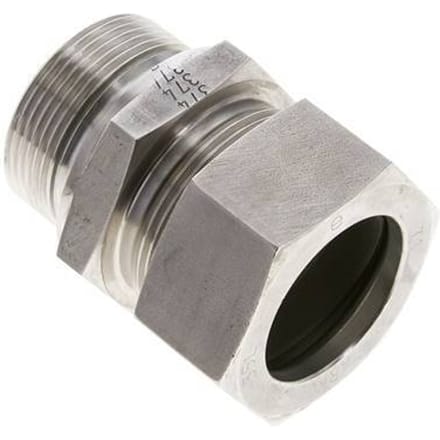 35L & M42x2 RVS Rechte Snijringkoppeling Buitendraad 160bar FKM ISO 8434-1