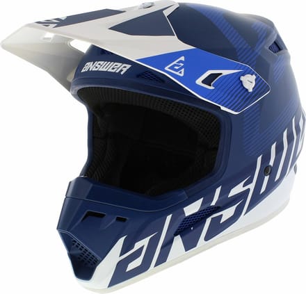 Answer AR1 V2 crosshelm Bold mat blauw wit - L 59-60 CM