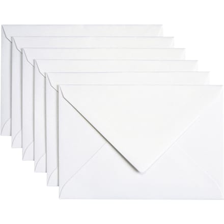 Envelop Papicolor C6 114x162mm metallic parelwit pak à 6 stuks