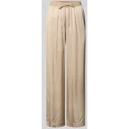 Regular fit wide leg broek van zuivere viscose model 'TALIA'